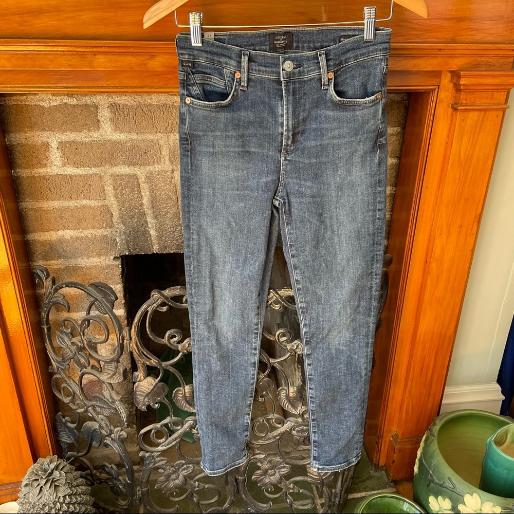 Citizens of Humanity Rocket Crop dark wash denim jeans size 27